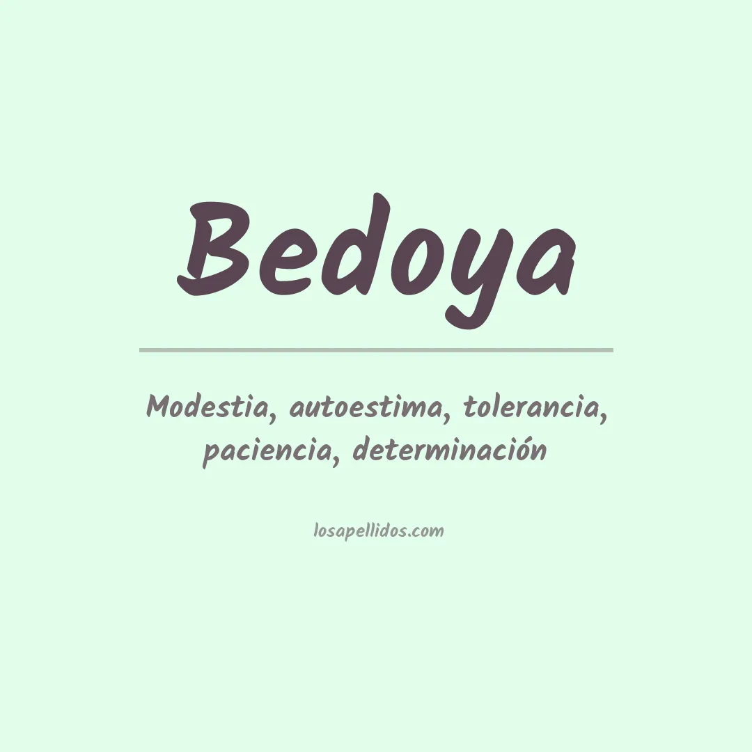 Apellido Bedoya