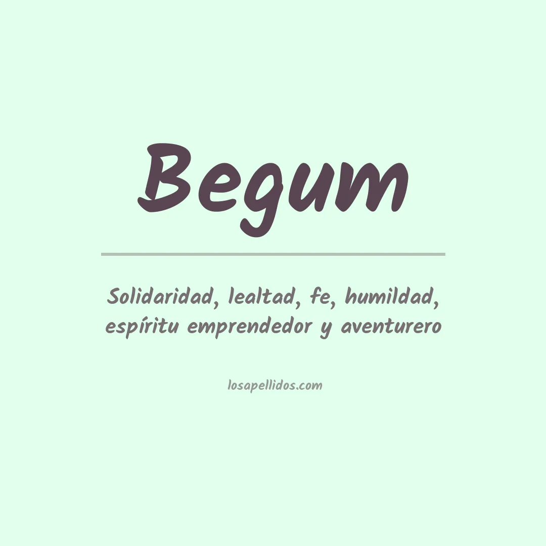 Apellido Begum