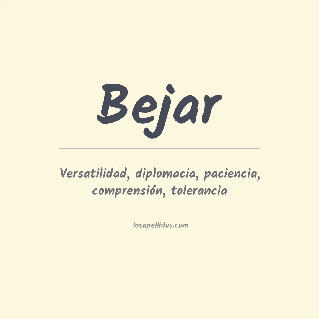 Apellido Béjar
