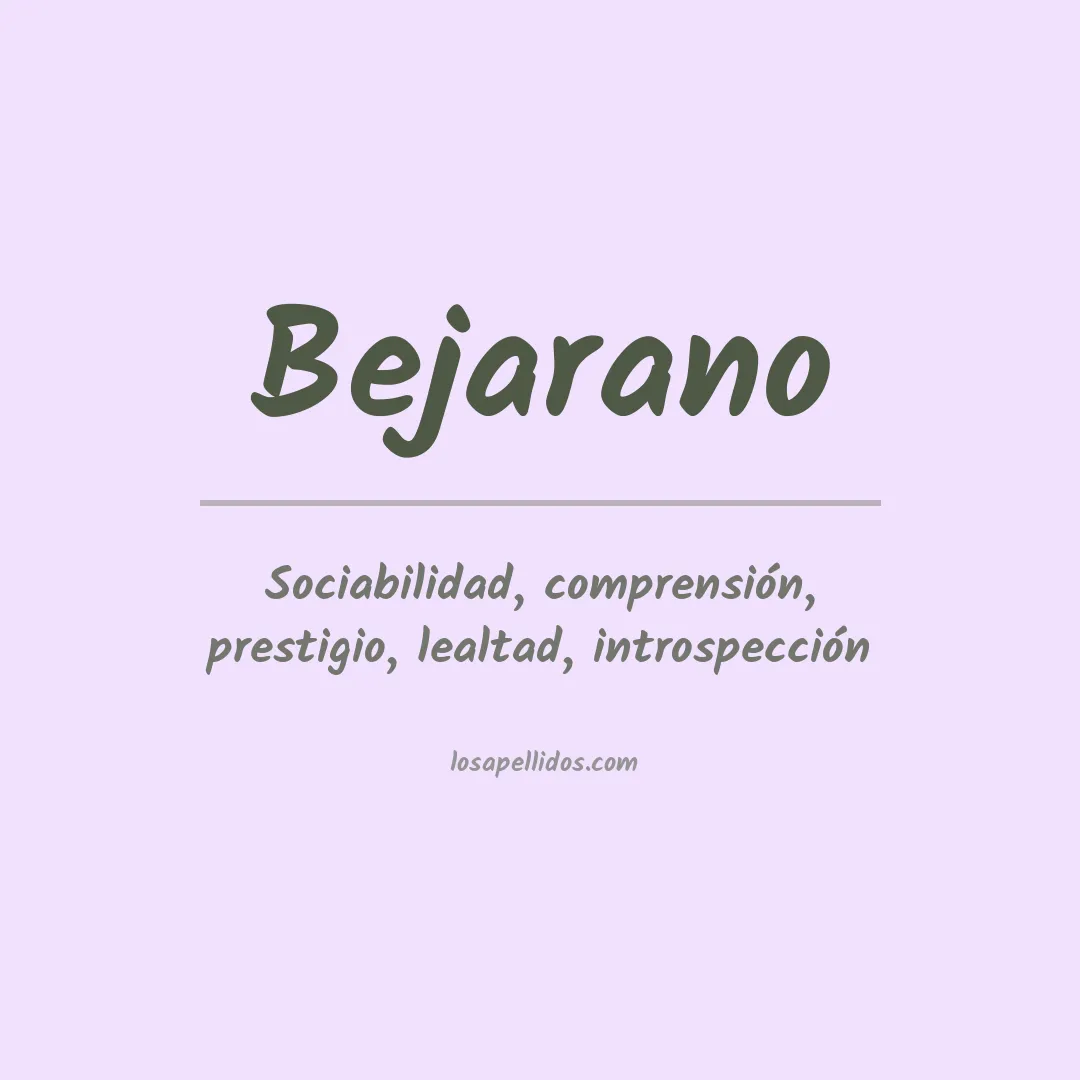 Apellido Bejarano