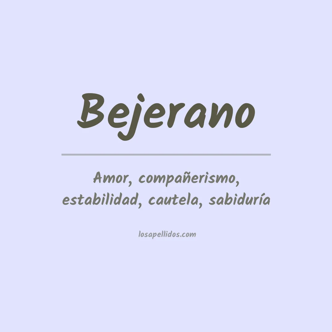 Apellido Bejerano