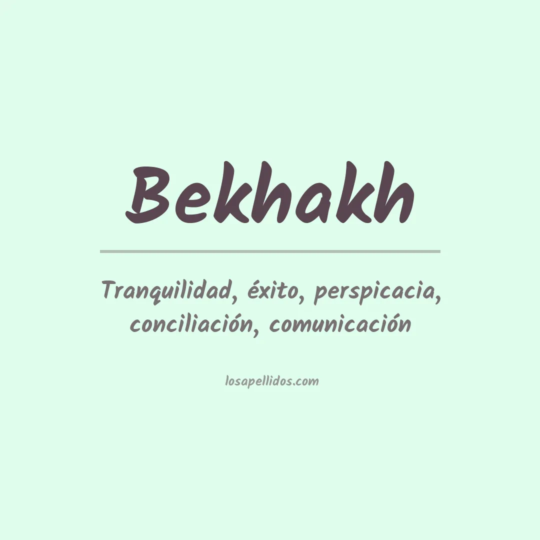 Apellido Bekhakh