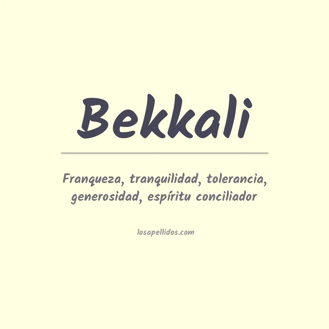 Apellido Bekkali