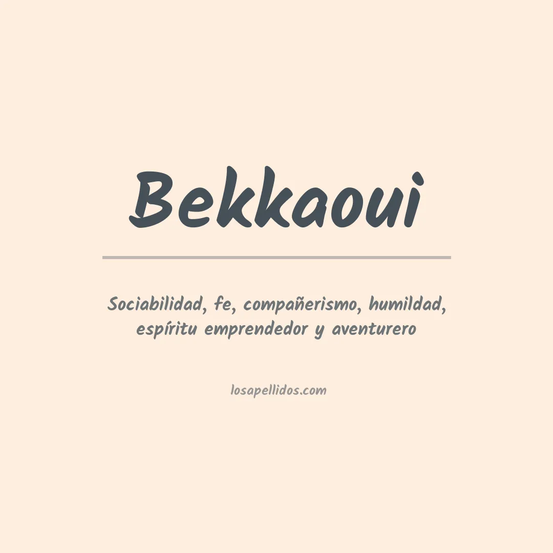 Apellido Bekkaoui