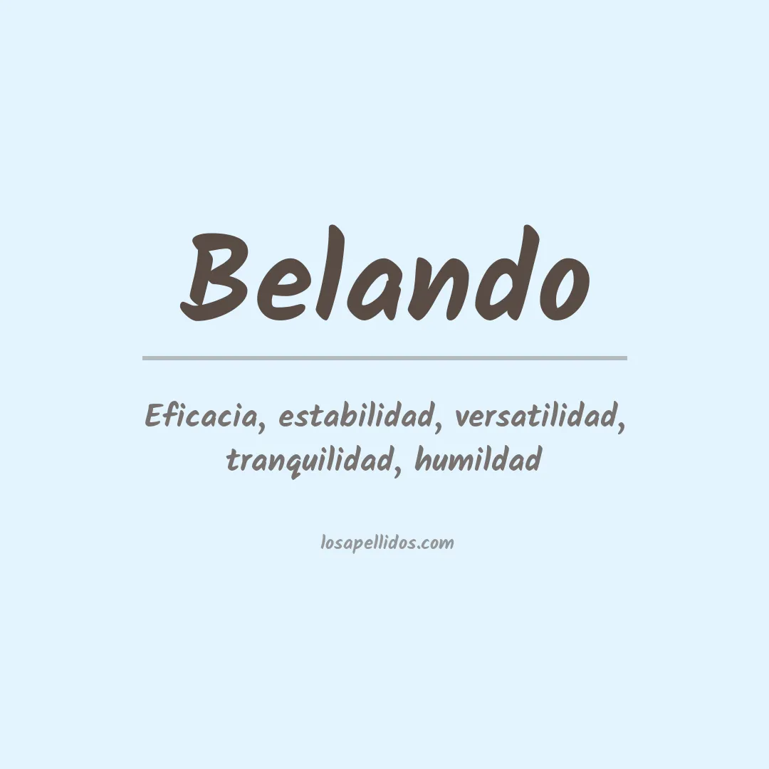 Apellido Belando