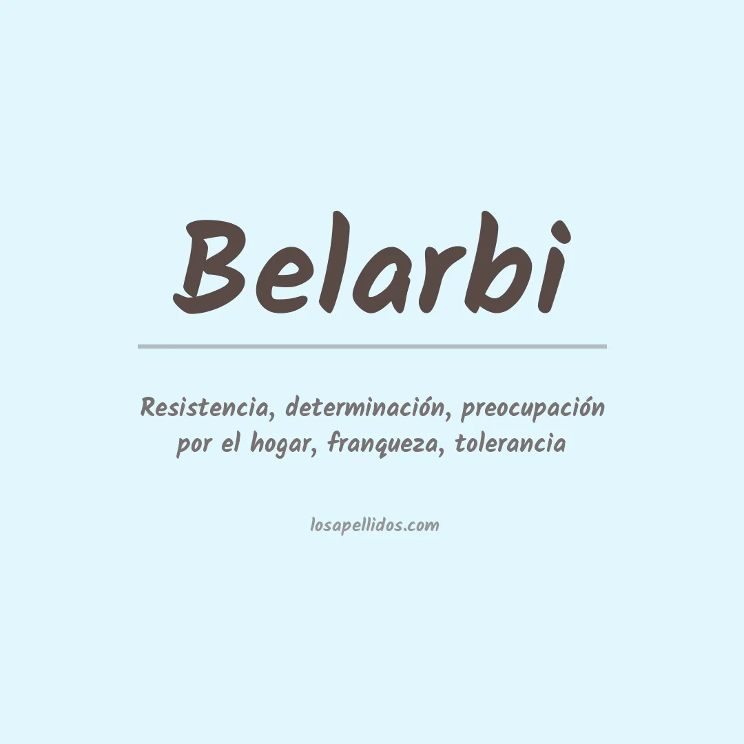 Apellido Belarbi