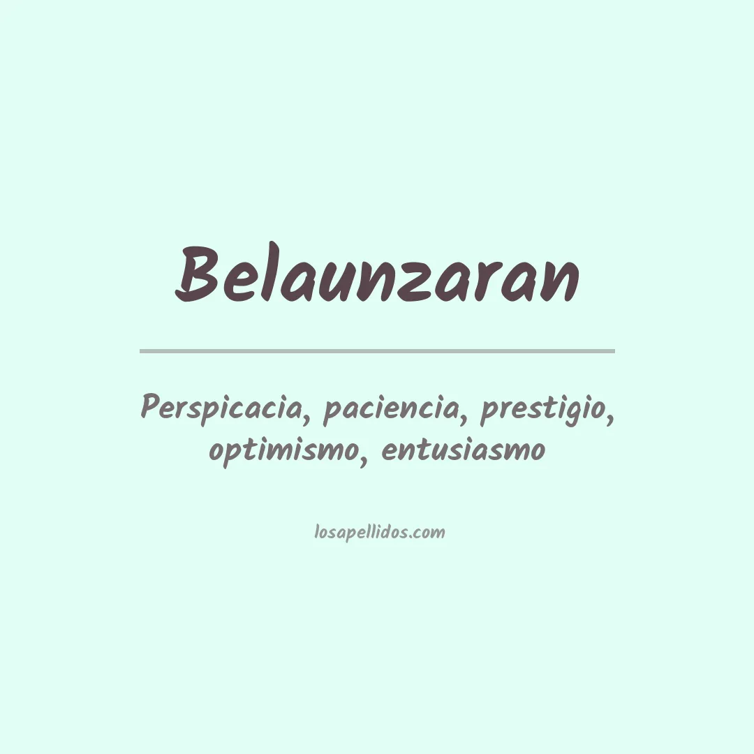 Apellido Belaunzaran
