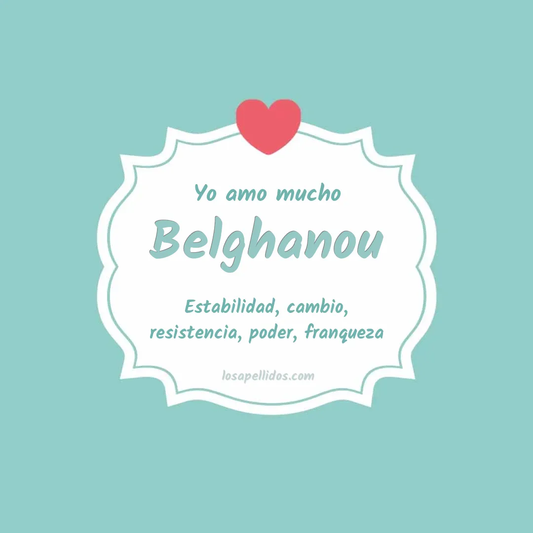 Yo amo mucho Belghanou