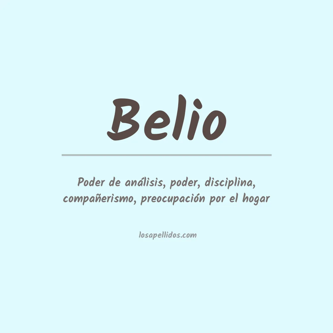 Apellido Belio
