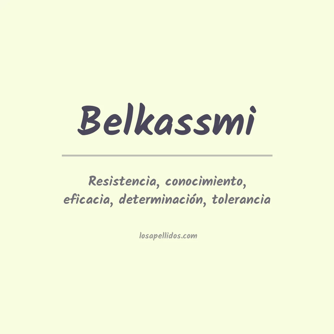 Apellido Belkassmi