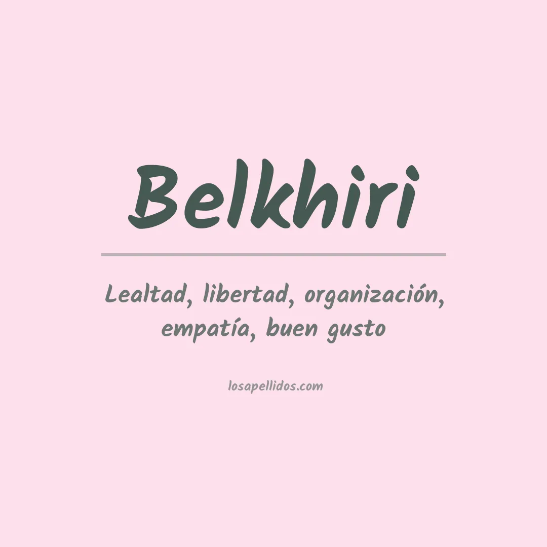 Apellido Belkhiri