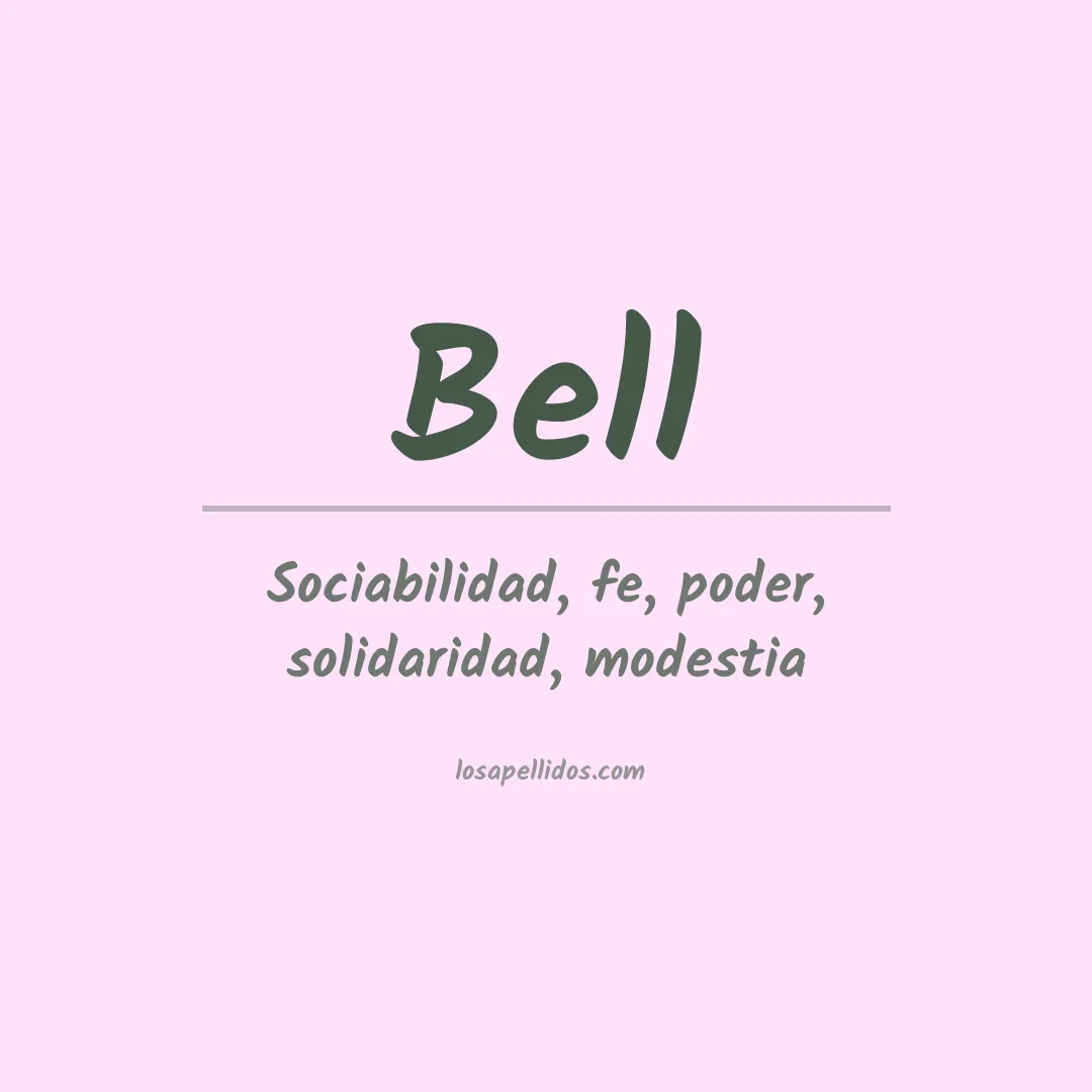 Apellido Bell