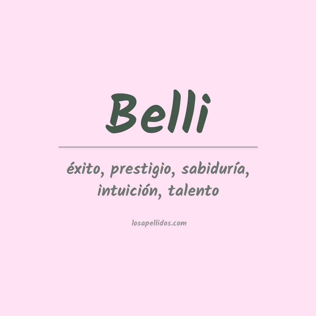 Apellido Belli