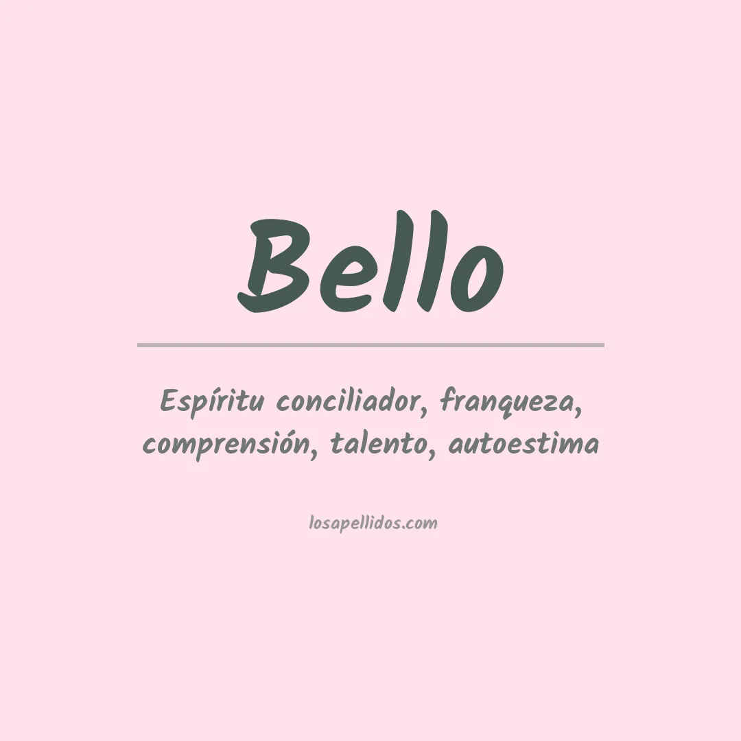 Apellido Bello