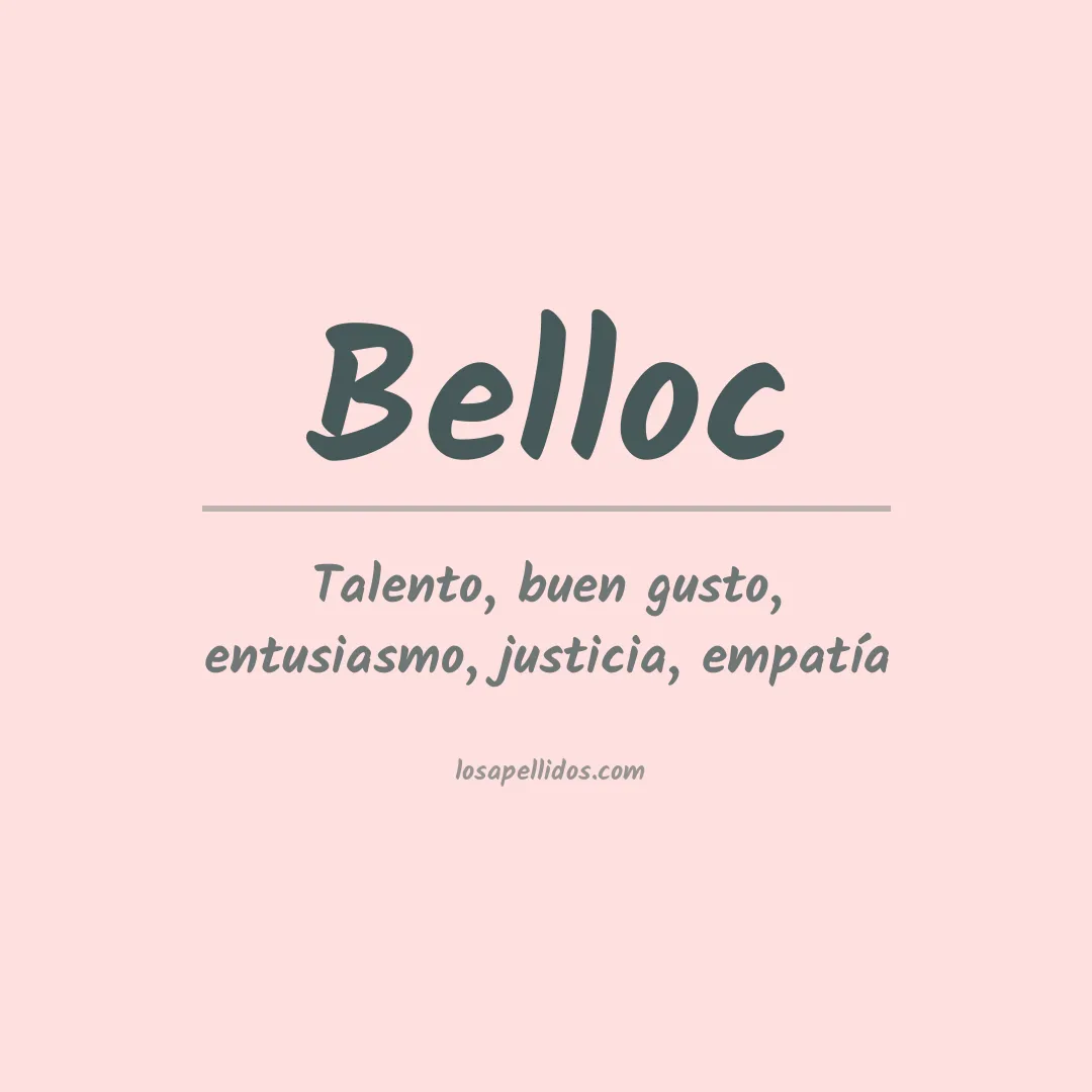 Apellido Belloc