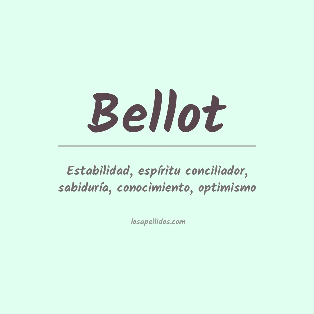 Apellido Bellot