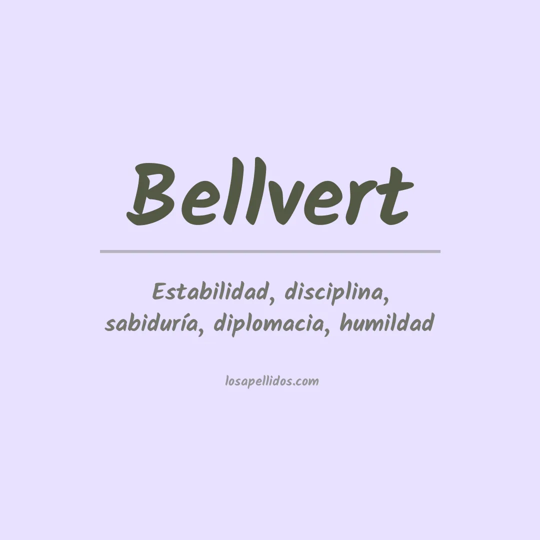 Apellido Bellvert