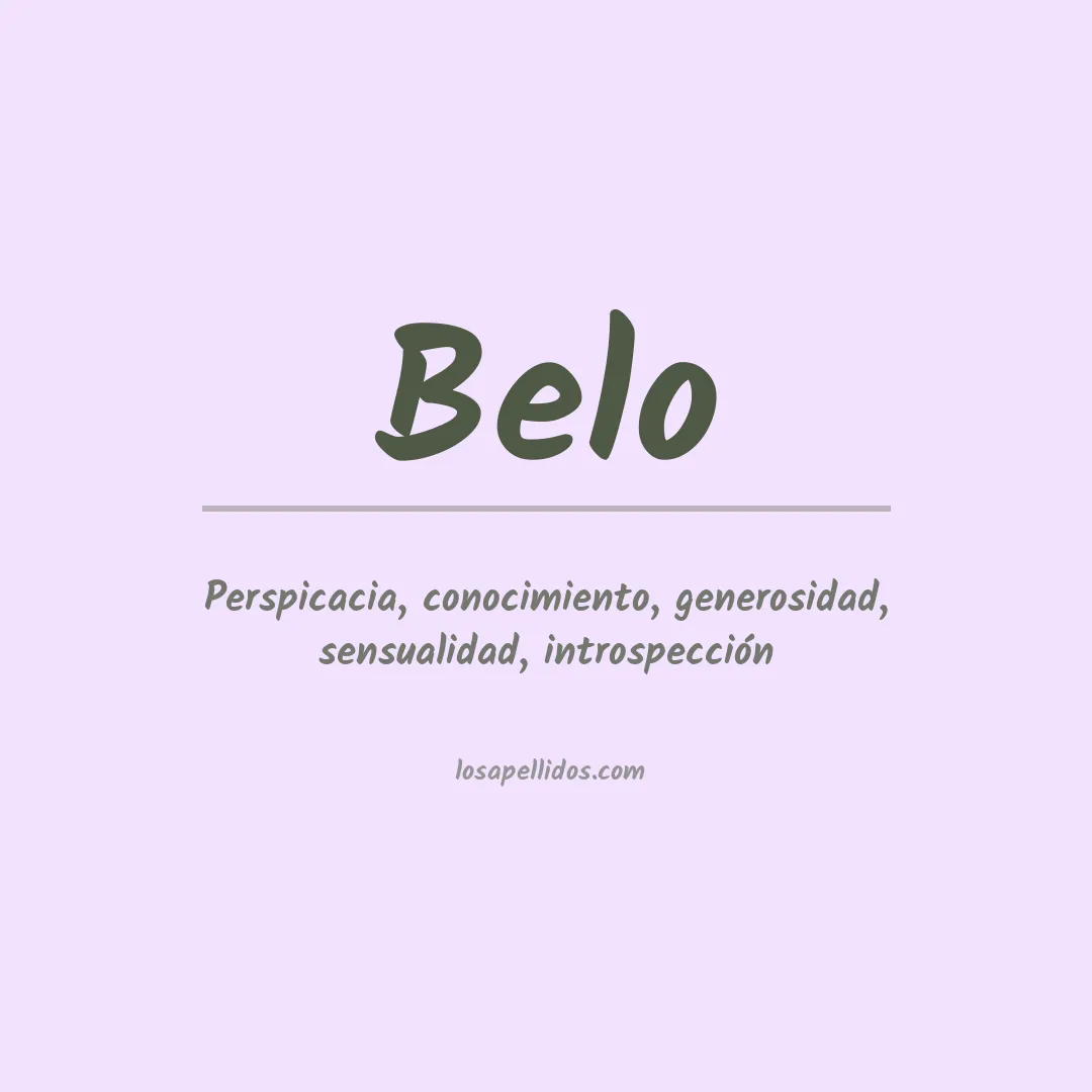 Apellido Belo