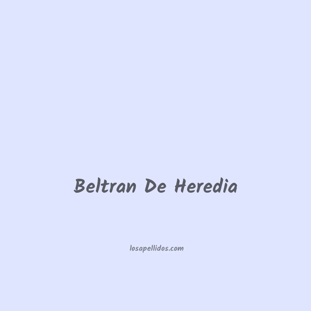 Beltran de heredia en chino
