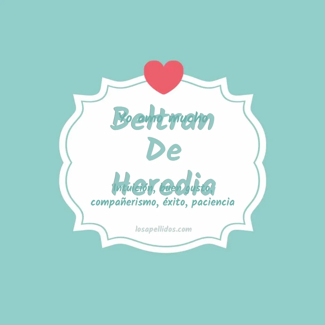 Yo amo mucho Beltran de heredia