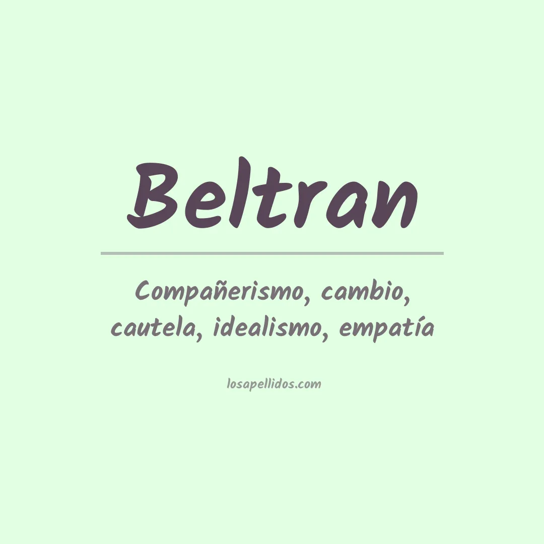 Apellido Beltrán