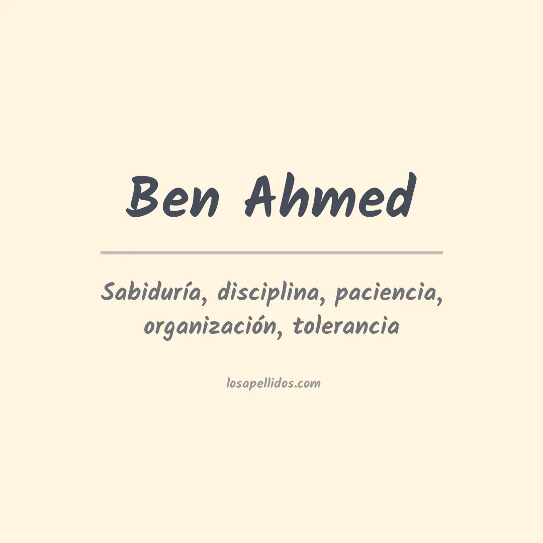Apellido Ben ahmed