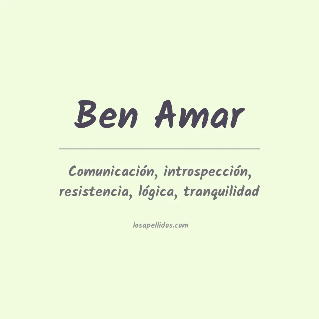 Apellido Ben amar