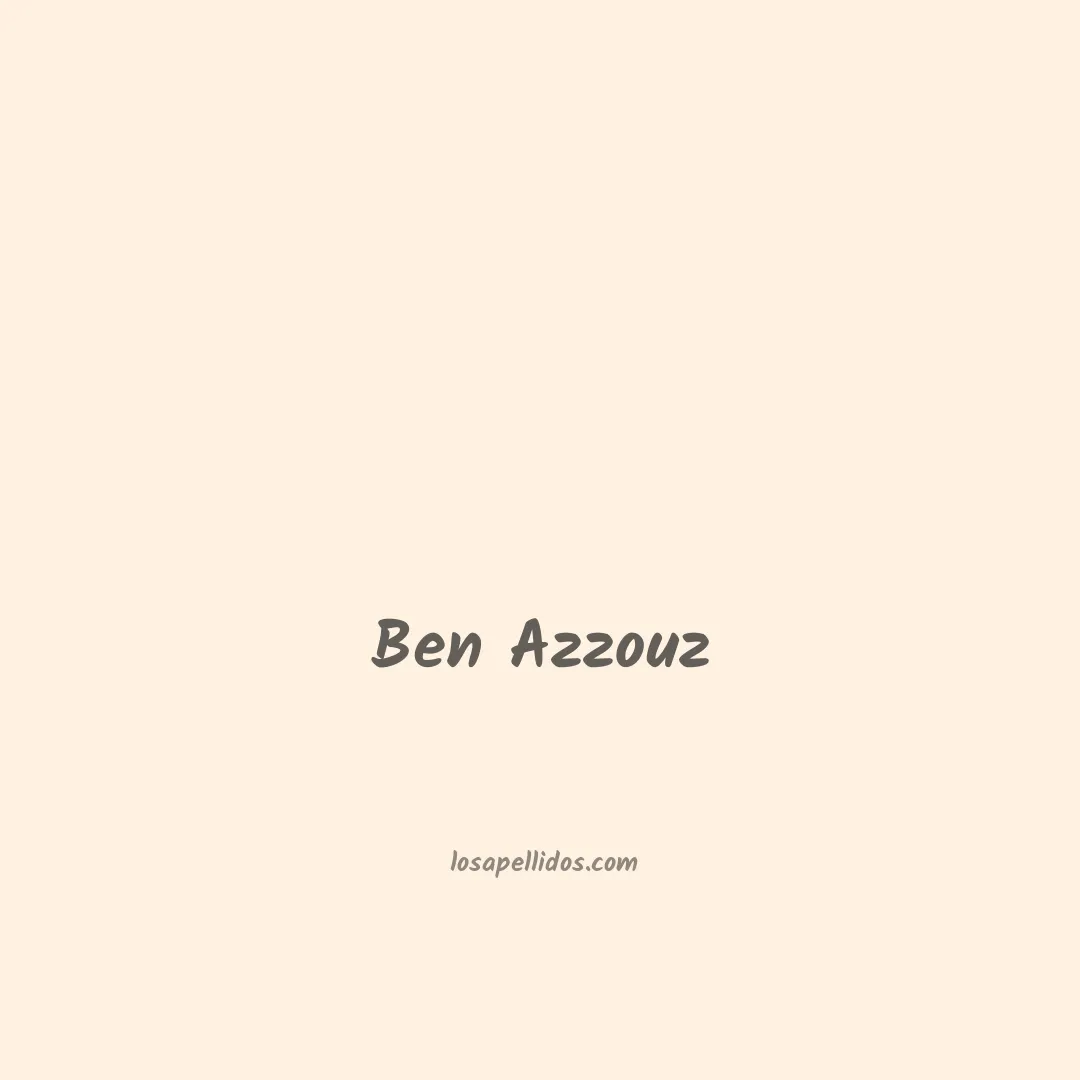 Ben azzouz en chino