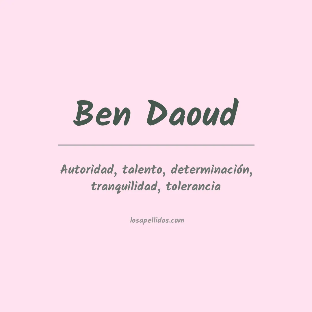 Apellido Ben daoud