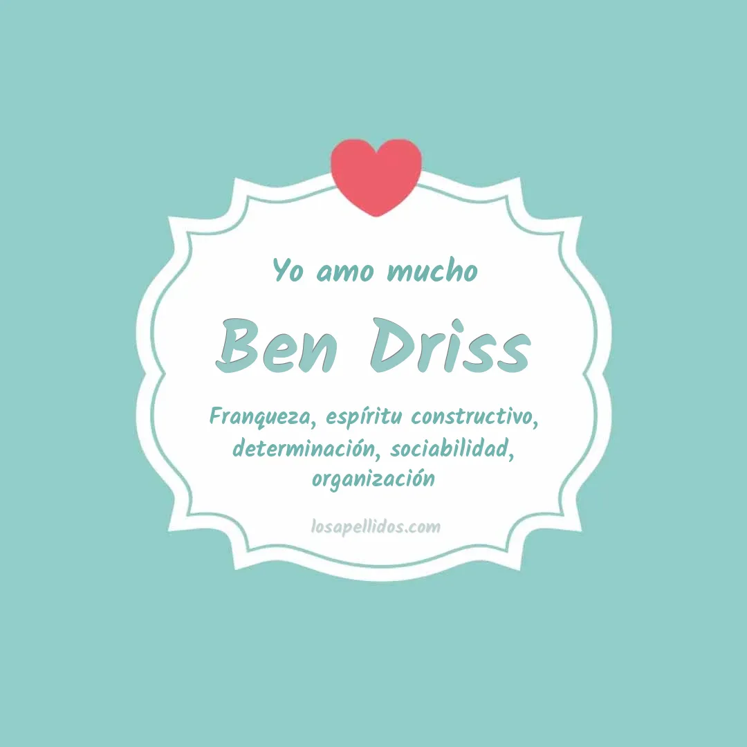 Yo amo mucho Ben driss