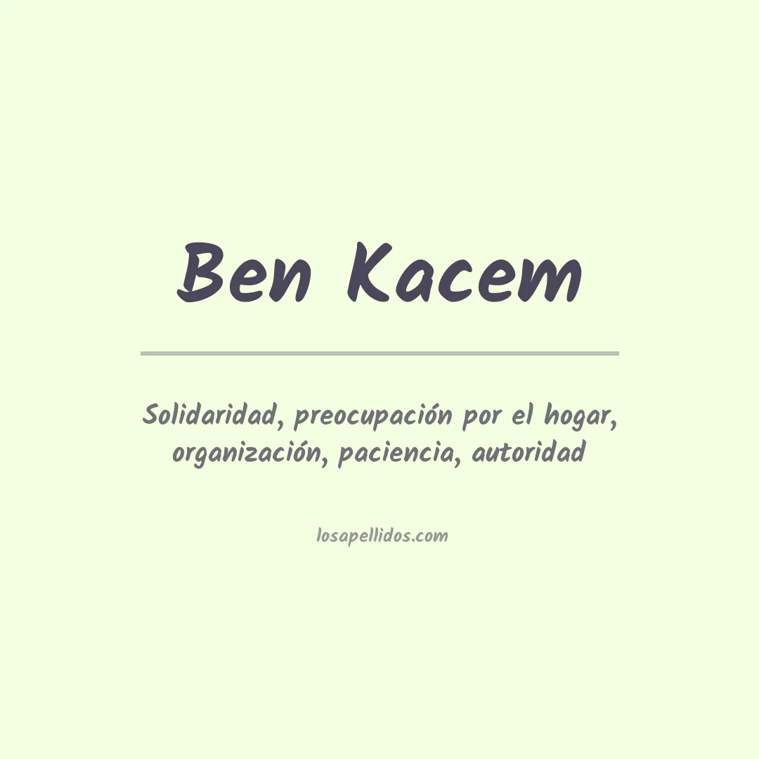 Apellido Ben kacem