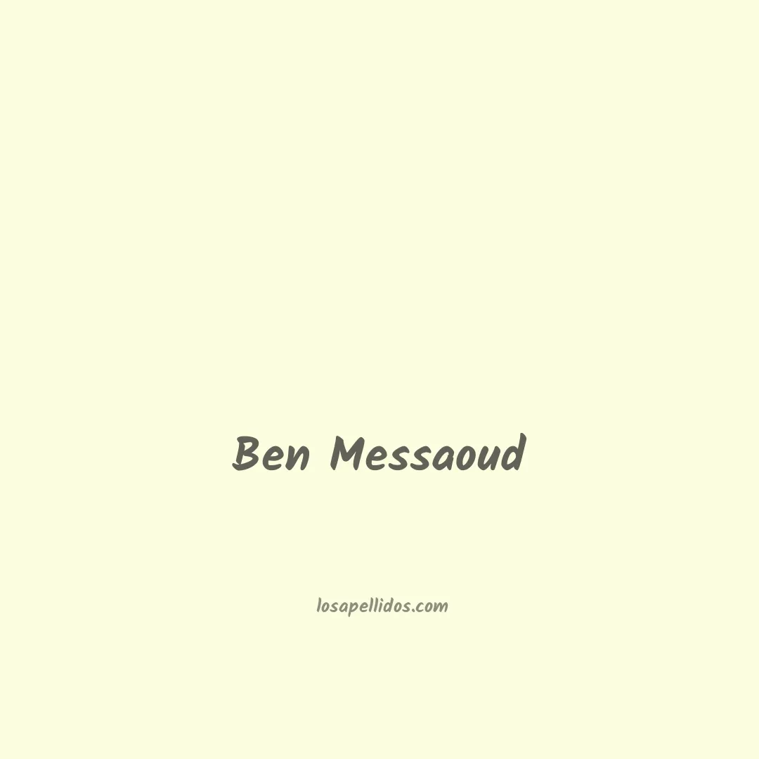 Ben messaoud en chino