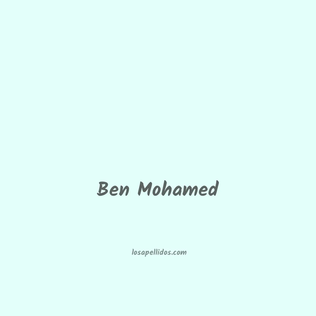 Ben mohamed en chino