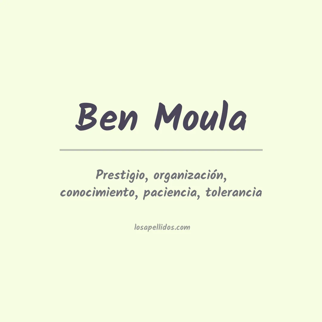 Apellido Ben moula