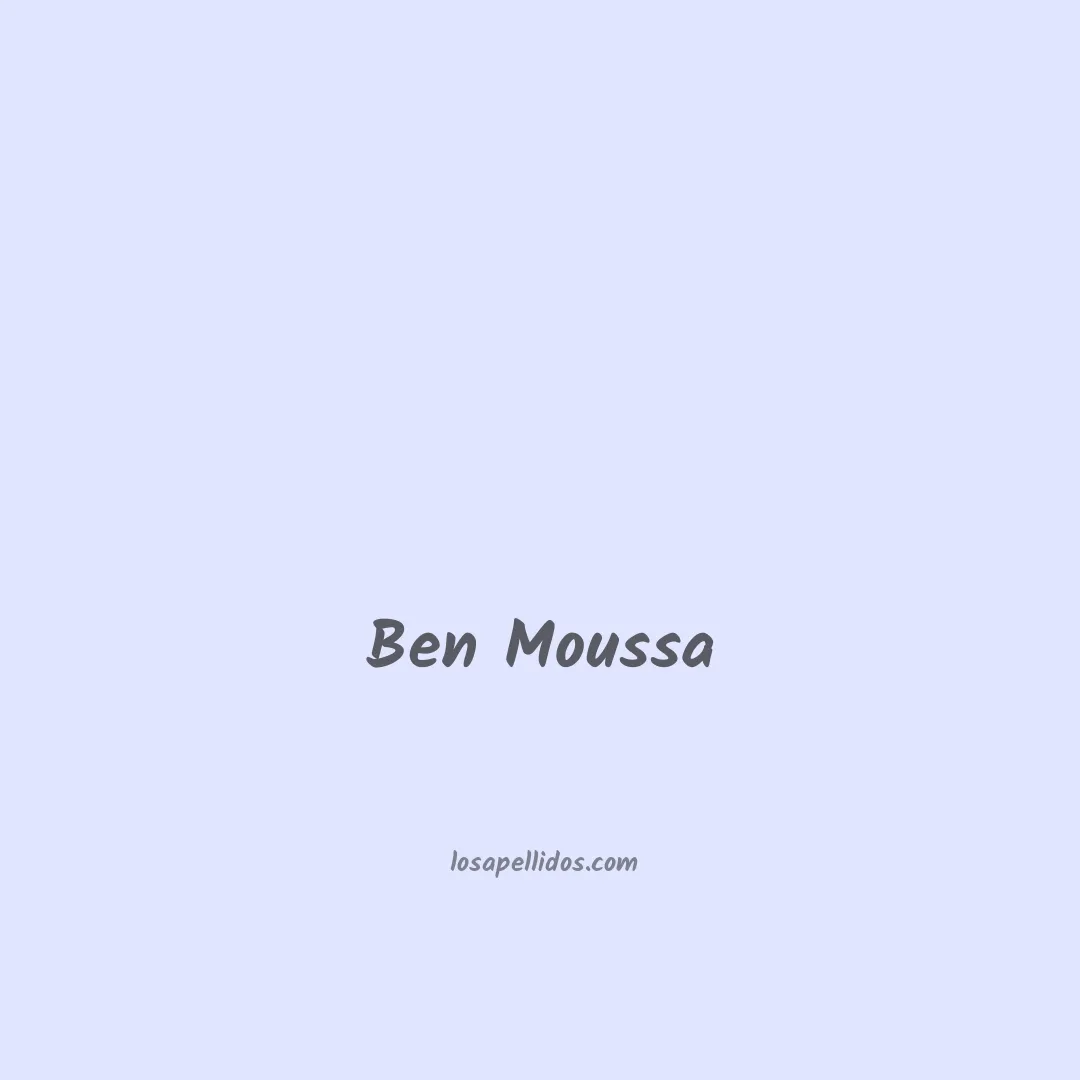 Ben moussa en chino