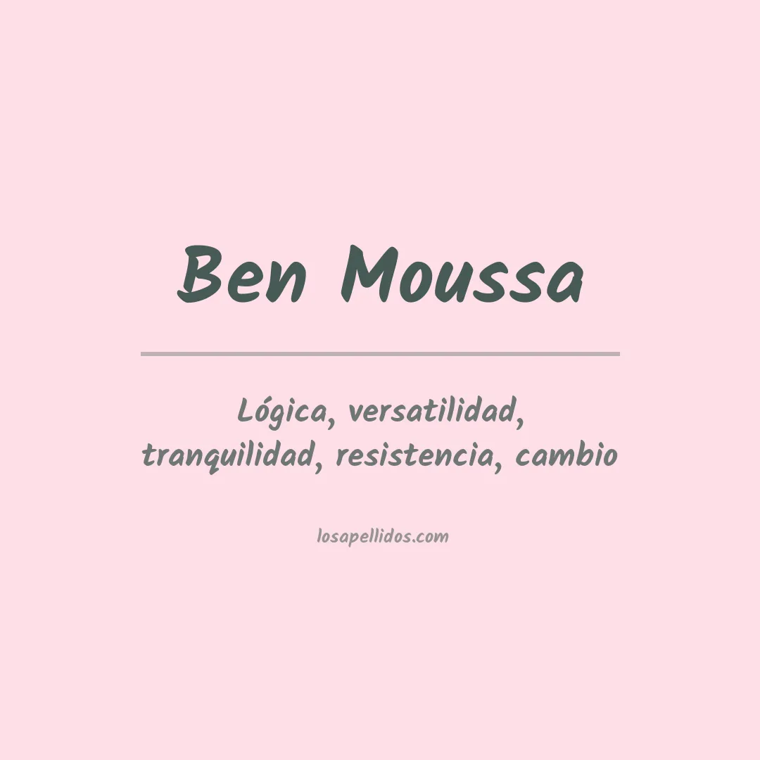 Apellido Ben moussa