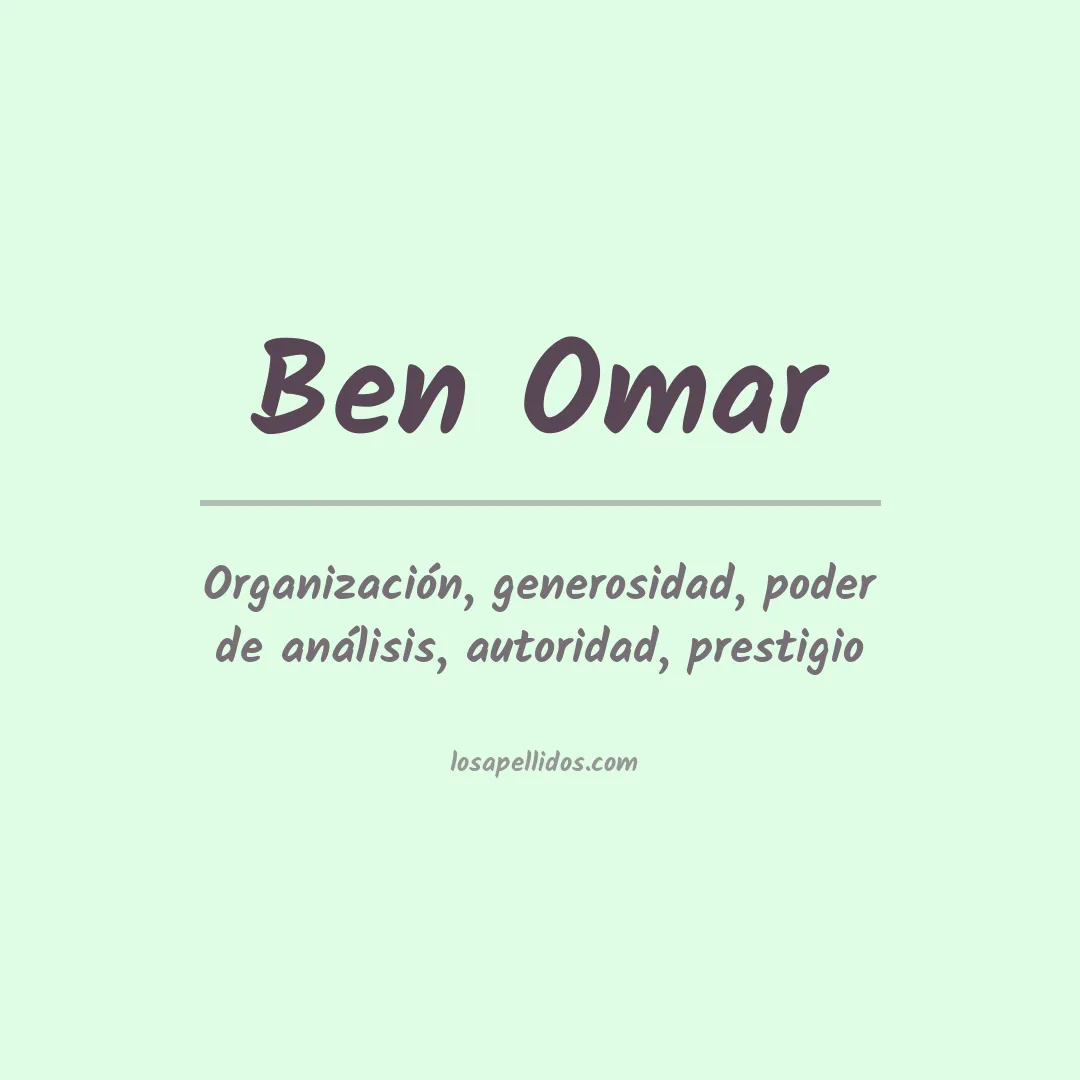 Apellido Ben omar