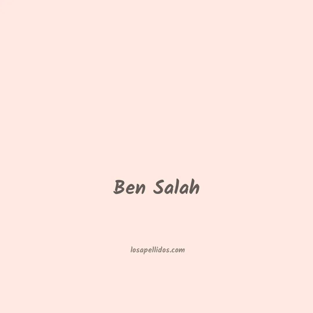 Ben salah en chino