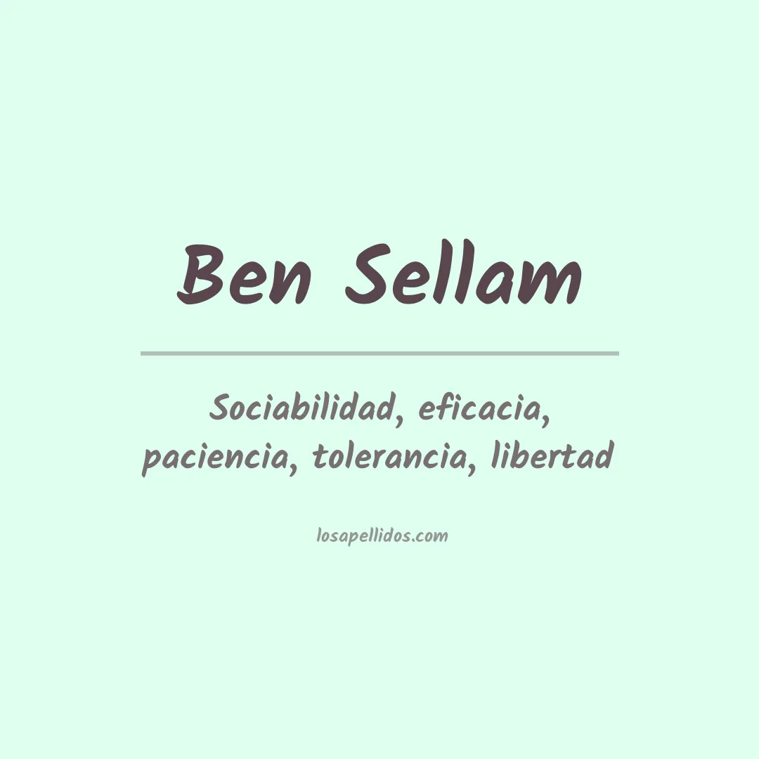 Apellido Ben sellam