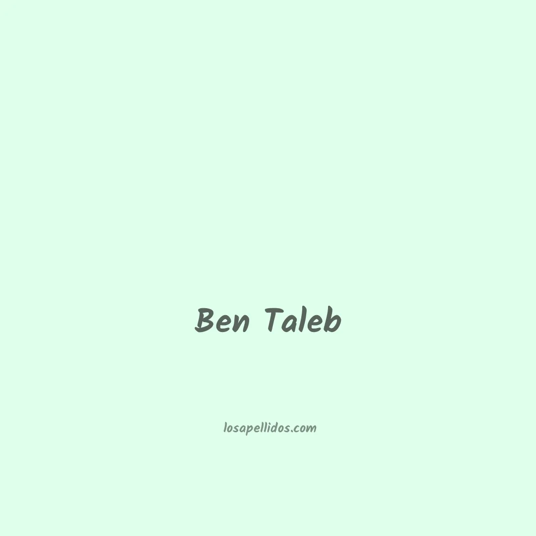 Ben taleb en chino