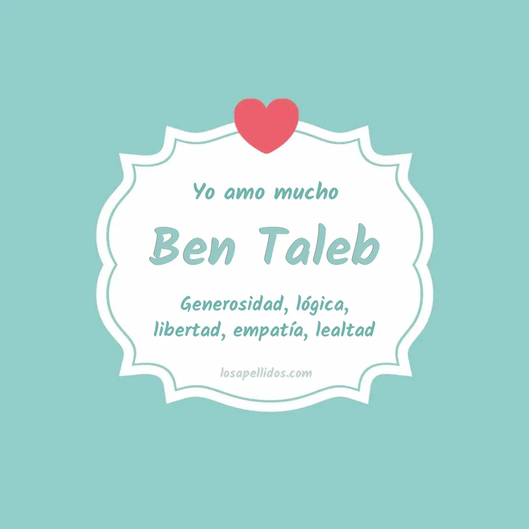 Yo amo mucho Ben taleb