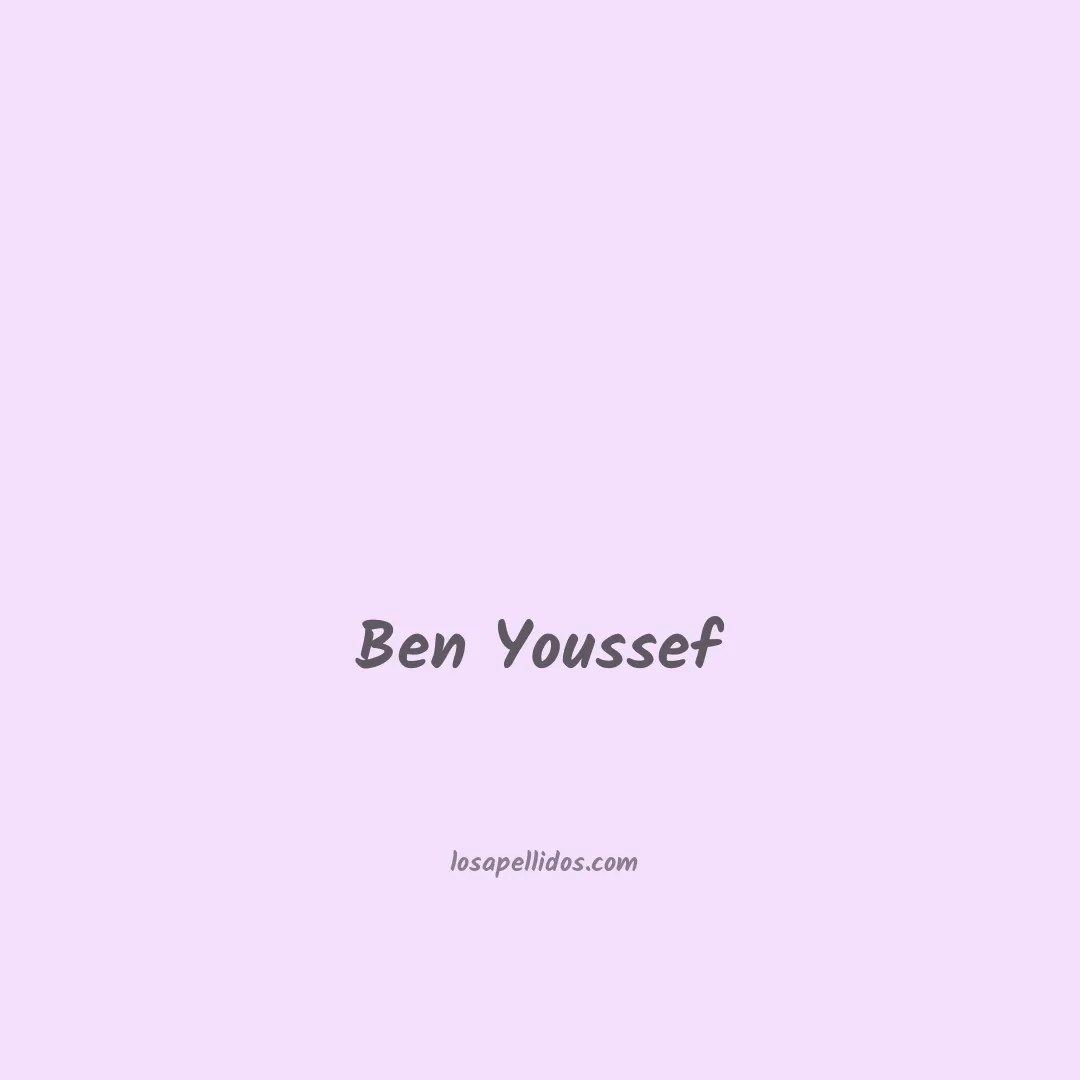 Ben youssef en chino