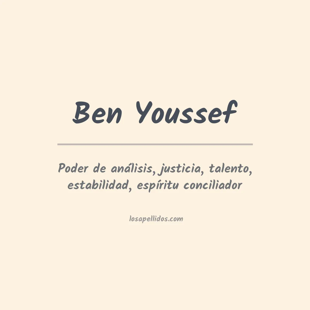 Significado del Apellido Ben youssef