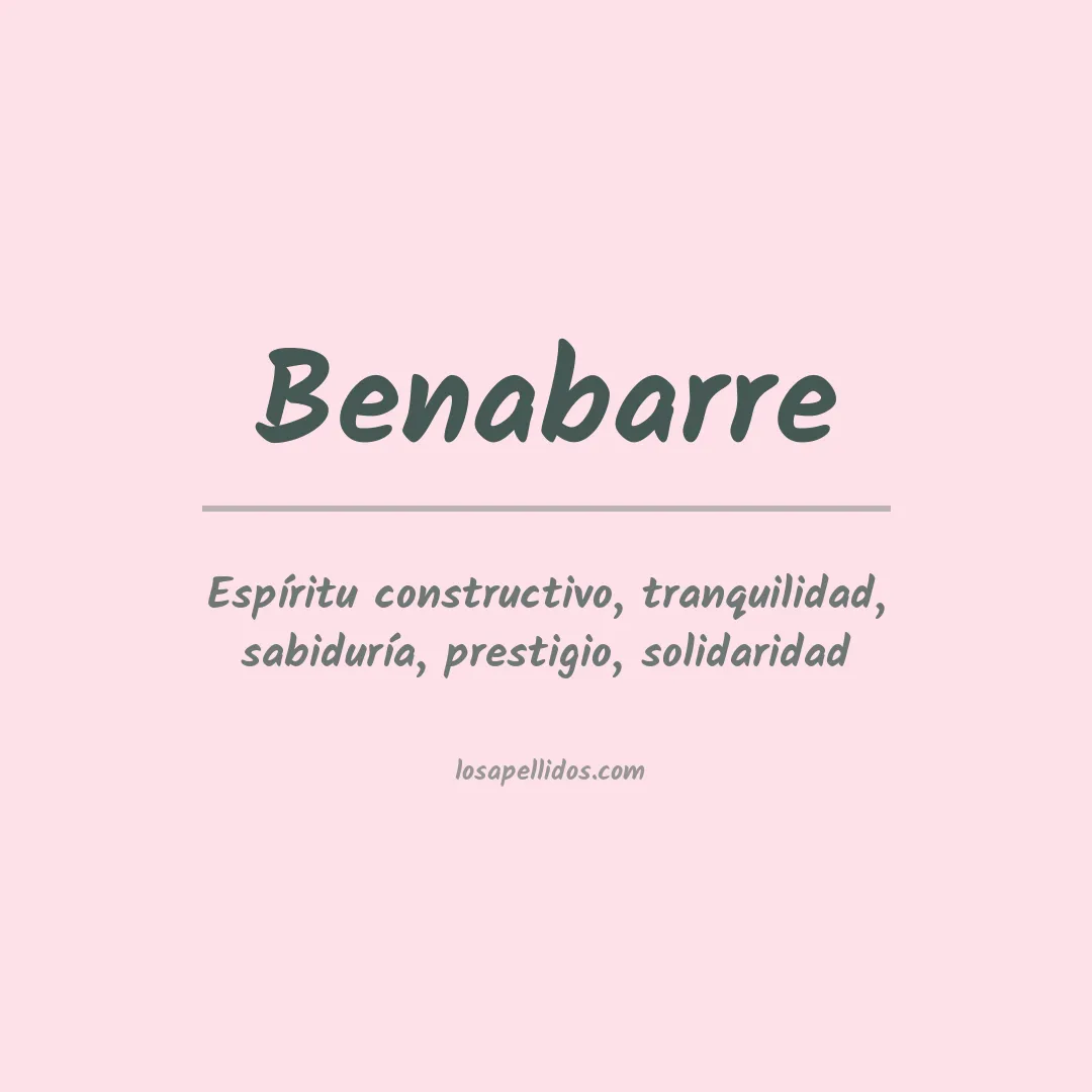 Apellido Benabarre