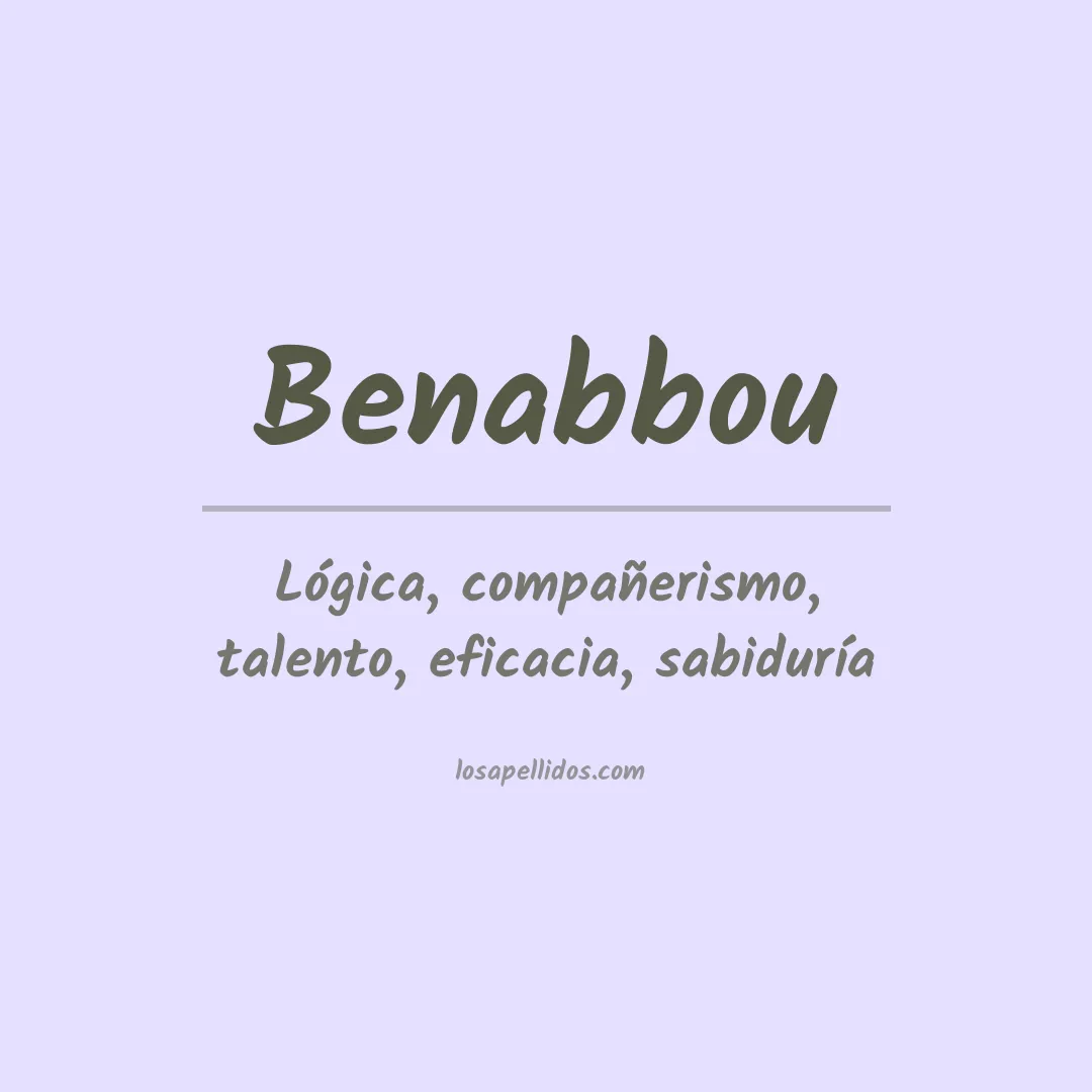 Apellido Benabbou