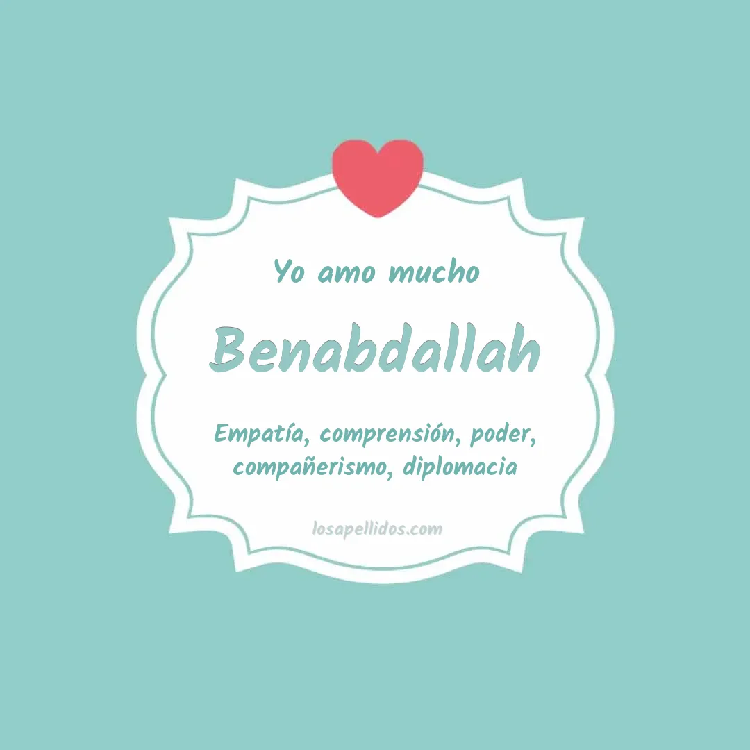 Yo amo mucho Benabdallah