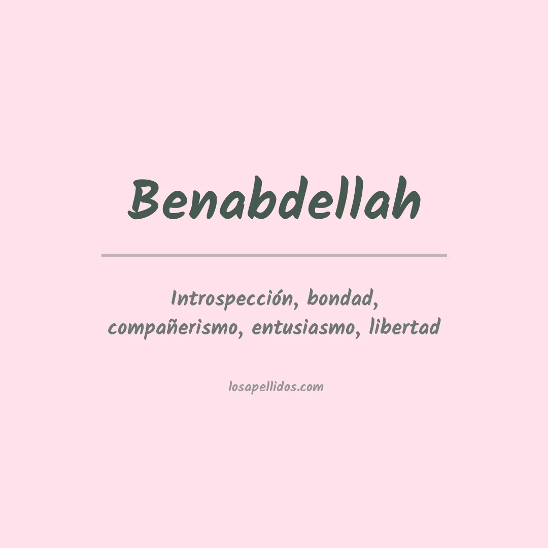 Apellido Benabdellah