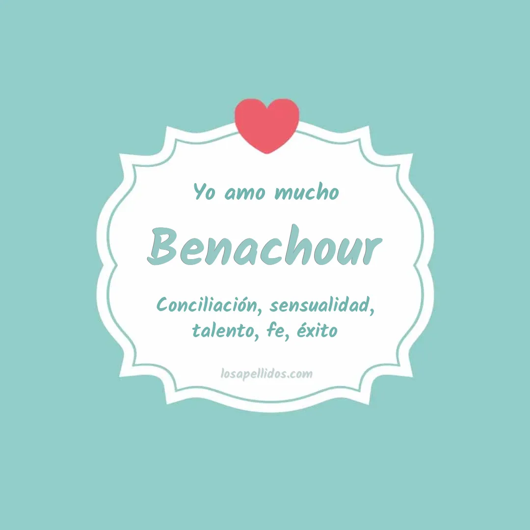 Yo amo mucho Benachour