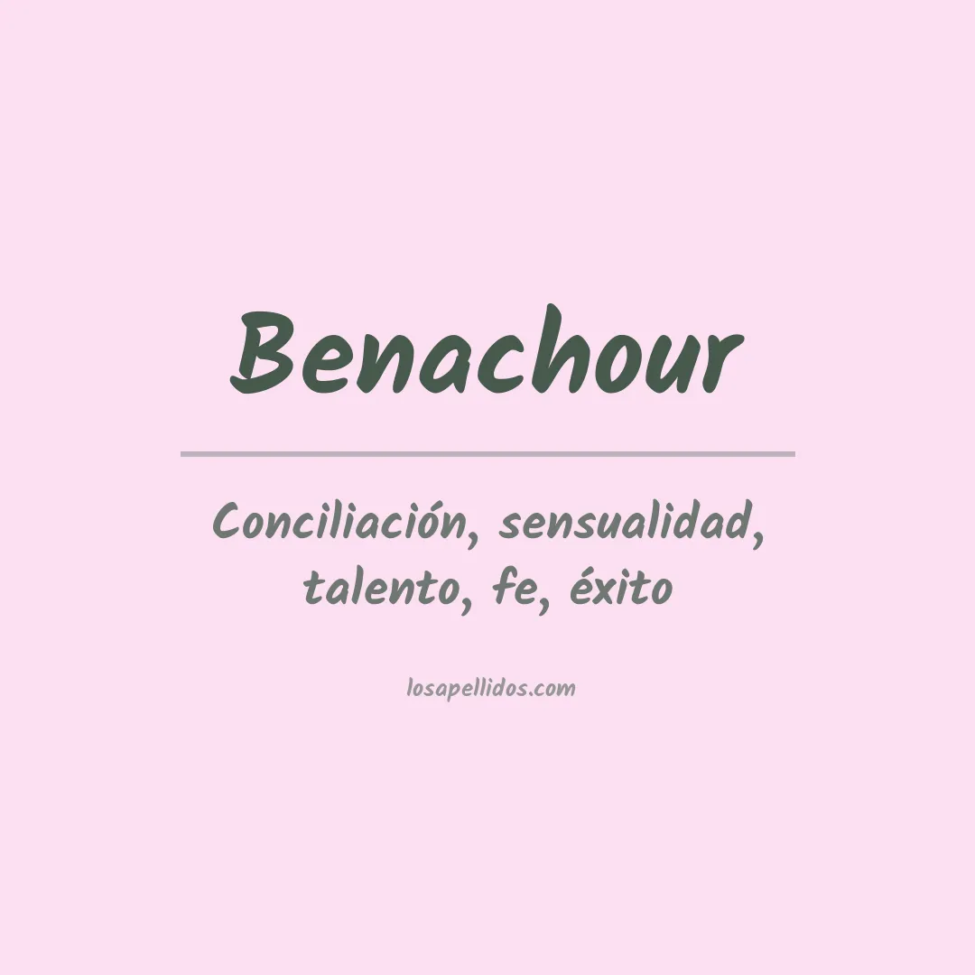 Apellido Benachour
