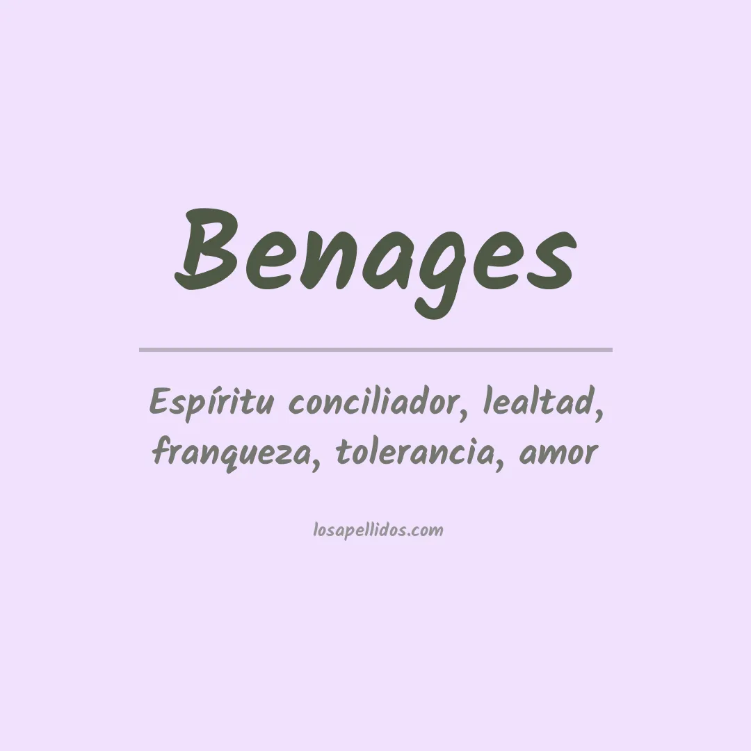 Apellido Benages
